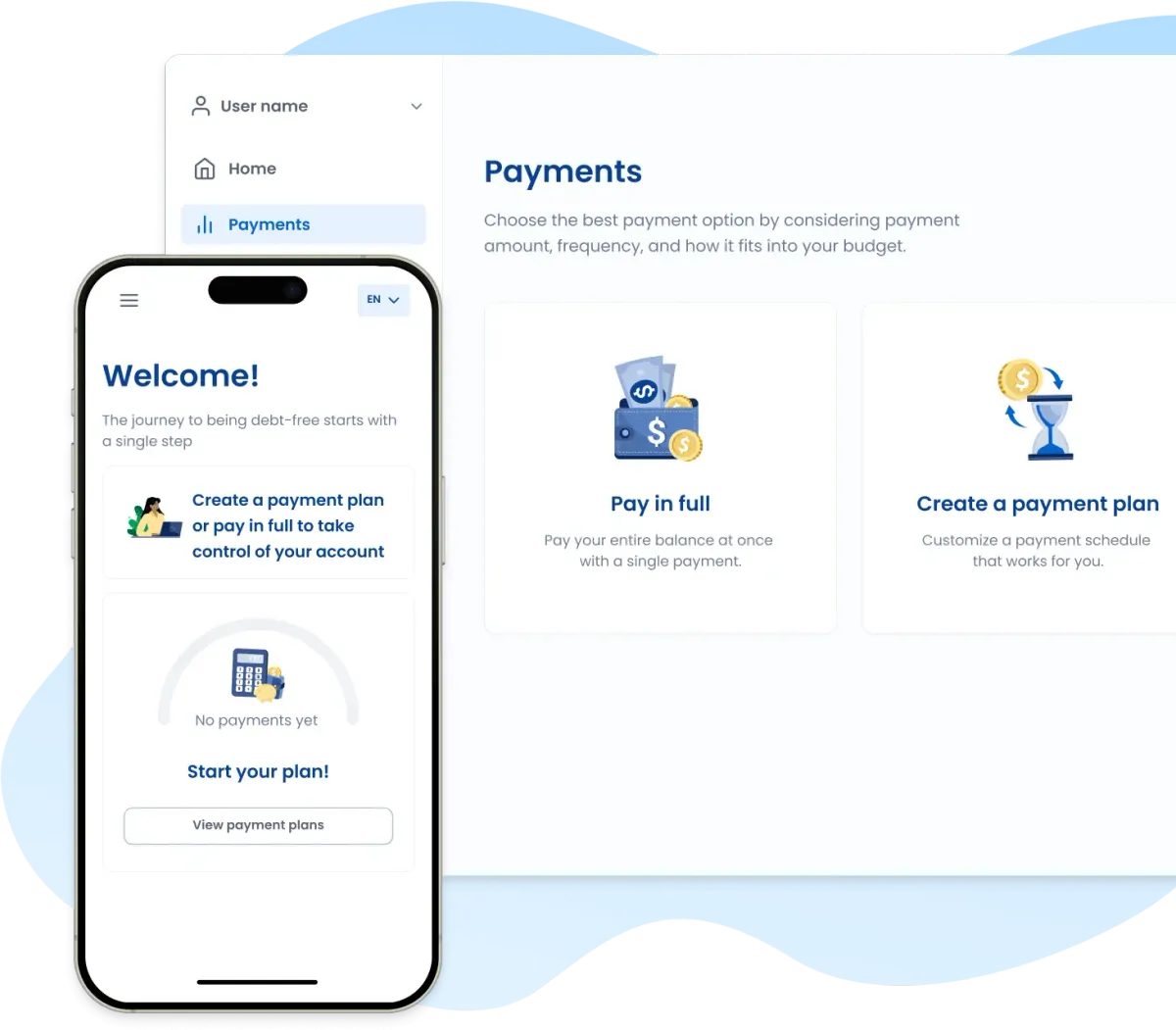 Payment portal dashboard preview